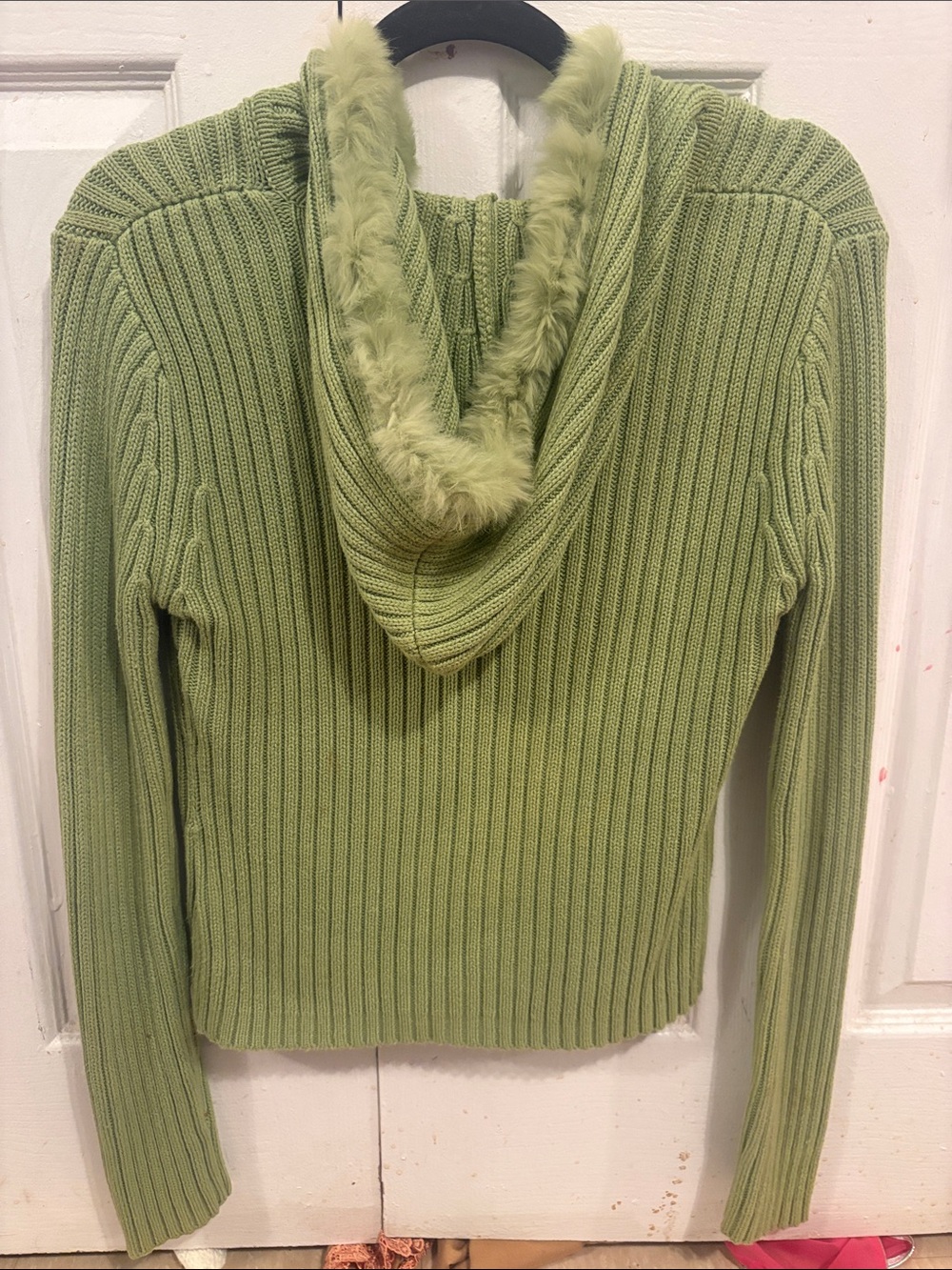 Point Zero Light Green Ribbed Zip-Up Cardigan - Picture 3 of 5
